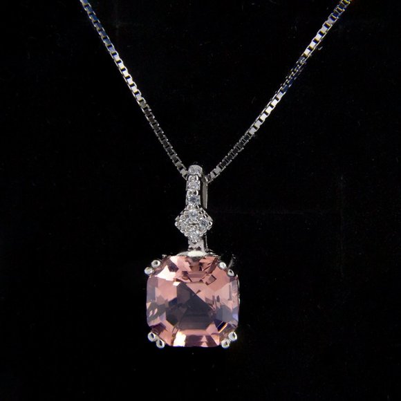 Genuine Natural Morganite Necklace - Picture 3 of 4